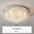 Axyaa Modern Bedroom Crystal Ceiling Lamp Gold/Chrome Steel LED Lights
