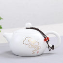 Axyaa White Matte Ceramic Tea pot 180ml-Kung Fu Teapot