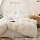 Axyaa Long Hair Velvet Duvet Cover Set - Queen Size