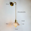 Axyaa Modern Glass Wall Sconce Light for Bedroom Decor