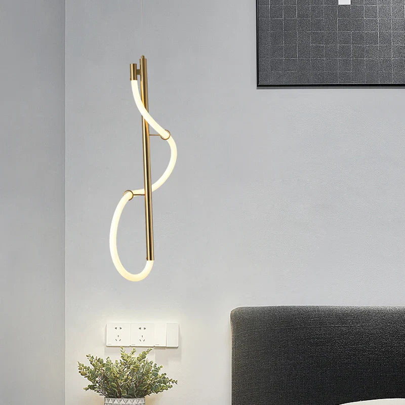 Axyaa Postmodern Nordic LED Strip Pendant Lights for Office and Home