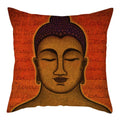 Buddha Pattern Throw Pillow Cover by Axyaa for Home, Car, Sofa Décor