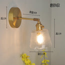 Axyaa Nordic Brass Wall Lamp Small Copper Glass LED Wall Sconce