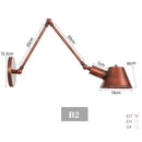 Axyaa Vintage Rustic Iron Wall Sconce Lighting - Black Arm Wall Lights E27 Led