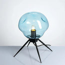 Axyaa Nordic Glass Table Light: Colorful Metal Lamp for Bedroom & Study