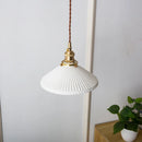Axyaa Ceramic Brass Pendant Lights - Nordic Japanese Style Hanging Lamp
