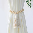 Boho Beadfringe Curtain Tiebacks Macrame Decor by Axyaa - Farmhouse Room Decor