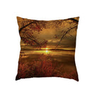 Axyaa Waterfall Maple Lake Forest Decor Pillow Cover Case