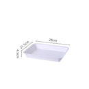 Axyaa Rectangular Nordic Plastic Tray for Tea Fruit Dessert Serving - Kitchen Dining Organizer