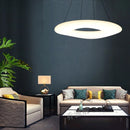 Axyaa White Ring LED Pendant Light for Kitchen Dining Room Decor