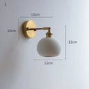 Axyaa Ceramic LED Wall Sconce with Knob Switch - Modern Bedroom Bathroom Mirror Light