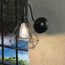 Axya Industrial Loft Black Lampshade Wall Sconce LED Retro Lighting