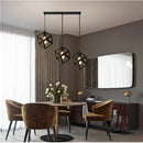 Axyaa Modern Black Metal Cage LED Pendant Light for Home and Commercial Spaces