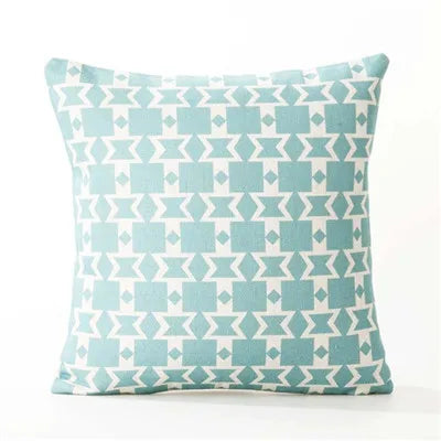 Axyaa Black & White Linen Sofa Cushions Cover - Nordic Bohemian Ethnic Grey Geometric Pillow Cover