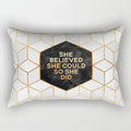 Axyaa Rectangle Lumbar Cushion Cover for Home Sofa Decoration