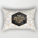 Axyaa Rectangle Lumbar Cushion Cover for Home Sofa Decoration
