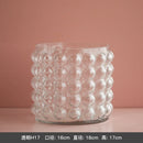 Axyaa Bubble Relief Glass Vase: American Rustic Desktop Decor & Flower Pot
