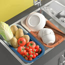 Axyaa Telescopic Dish Rack & Sink Strainer: Kitchen Organizer & Fruit Holder