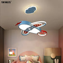 Axya LED Chandelier: Modern Airplane Pattern Kid's Room Pendant Lighting
