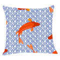 Axyaa Fish Series Cotton Linen Cushion Cover 45X45Cm Home Decor Sofas