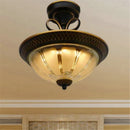 Axyaa Vintage Round LED Ceiling Light for Bedroom, Kitchen, and Balcony