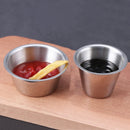 Axyaa Stainless Steel Sauce Cups Set, Condiment Dipping Bowls for Home Kitchen