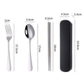 Axyaa Stainless Steel Cutlery Set Boxed - Perfect for Camping, Travel, and Hiking