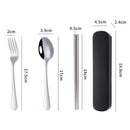 Axyaa Stainless Steel Cutlery Set Boxed - Perfect for Camping, Travel, and Hiking