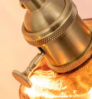 Axyaa Amber Glass Wall Lamp Switch, Modern Copper LED Wall Light for Home, Bedroom, Living Room