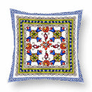 Axyaa Watercolor Geometric Flowers Polyester Cushion Cover Sofa Throw Pillow Cover