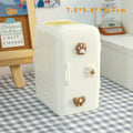 Axyaa Mini Fridge Pen Holder & Desk Organizer: Cute, Kawaii, Creative Storage Box