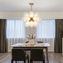Axyaa Purple Glass Bubble LED Chandelier for Stylish Living Spaces