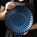 Axya Ceramic Dinner Plate, Klin Glaze, Round Dish, Dinnerware, Steak Food Plate