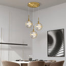 Axyaa Modern Luxury Crystal Chandelier: Nordic Round Single Head Pendant for Home and Bar