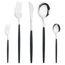 Axyaa Mint Green Stainless Steel Cutlery Set | 5pcs Knife Fork Spoon Flatware Tableware