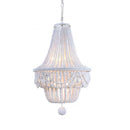 Blue Grey White Beads Chandelier Nordic Lighting for Kitchen Bedroom by Axyaa