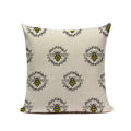 Axyaa Bee Pattern Linen Cushion Cover - Nordic Decorative Throw Pillow Case