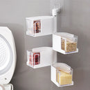 Axyaa Rotating Spice Storage with Spoon Wall Mount Jar Kitchen Organizer