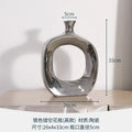 Ceramic Hollow Out Vase Axyaa: Gold & Silver Home Wedding Decoration