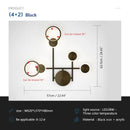 Axyaa Nordic Luxury LED Wall Lamp for Bedroom, Black/Gold Iron, Creative Sconce