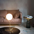 Axyaa White Glass Ball Table Lamp: Nordic Design, Dimmable E27 LED Lighting Fixture