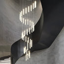 Axyaa Modern Minimalist Spiral Stair Pendant Chandelier for Duplex Villas and Lofts