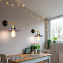 Axya Industrial Loft LED Wall Lamp: Retro Vintage Iron Lampshade for Home Decor