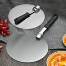 Axyaa Stainless Steel Foldable Pizza Plate with Non-Stick Spatula Handle