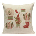 Axyaa Christmas Deer Snowman Cartoon Cushion Cover - Festive Decor Pillowcase