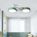 Axyaa Nordic LED Ceiling Lamp: Kids Bedroom Green White Gray Light