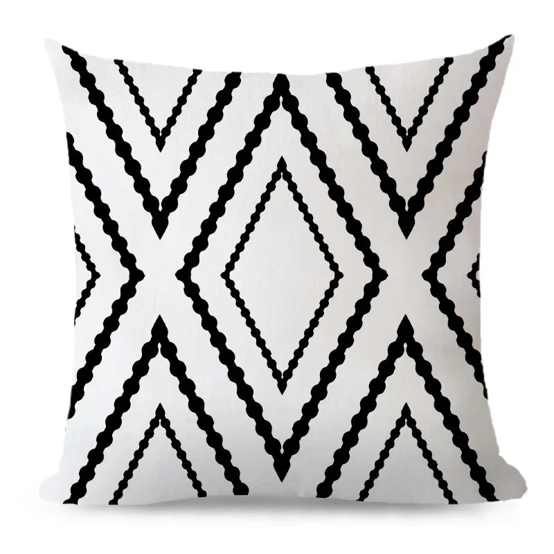 Axyaa Velvet Cushion Cover 45*45 - Boho Aztec Decorative Pillow for Home Sofa
