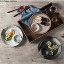 Axya Ceramic Dumpling Plate with Sauce Compartment - Restaurant Quality