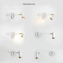 Axyaa Swing Arm Wall Light for Bedside Reading - Black/White, E27 Bulb, Eye Protection