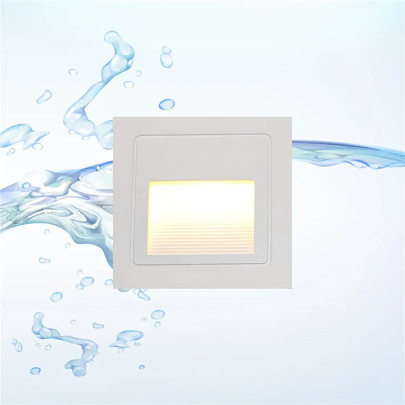 Axyaa 1W LED Outdoor Waterproof Embedded Wall Stairs Step Lights, High Quality Night Light NR-02